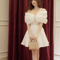 ชุดเดรส สีขาว แบรนด์ Chloe Design แท้ 💯% 7046 Size S,M